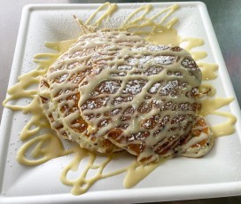 Nutella stuffed pancakes with our house made Boston cream